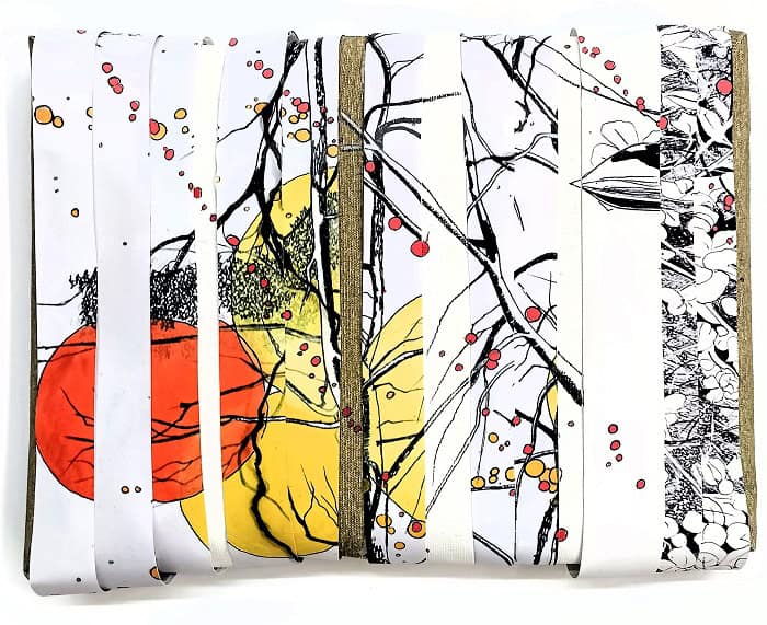 2.-Interferencias pequeñas II Técnica mixta smalla de gallinero 27x34cm 1000€, 700